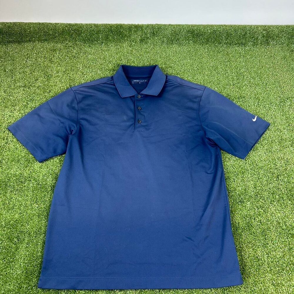 Nike Men's Navy and Blue Polo-shirts